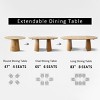 Modern 83'' Extendable Dining Table with 2 Removable Leaves, Long Oval Table for Family Gatherings or Entertaining Guests-Maison Boucle - 3 of 4