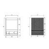 NicBex 20" Modern Matte Finish Bathroom Vanity Cabinet with Ceramic Sink,Freestanding Cabinet with Soft Close Doors,1.38"Pre-drilled Faucet - 4 of 4