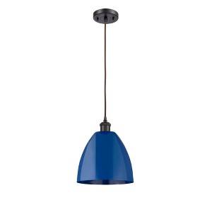 Plymouth Dome - 1 Light Cord Hung Mini Pendant In Industrial Style-12.88 Inches Tall and 9 Inches Wide - 1 of 1