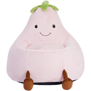 JIONJOY 31" Eggplant-Shaped Toddler Chair - Soft Plush Kids Sofa with Washable Cover, Ages 4-12 - 1 of 4