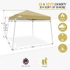 EAGLE PEAK Slant Leg Pop-up Canopy Tent Easy One Person Setup Instant Outdoor Beach Canopy Folding Portable Sports Shelter - 3 of 4