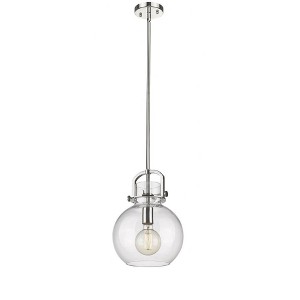 Newton Sphere - 1 Light Stem Hung Pendant In Industrial Style-15.38 Inches Tall and 10 Inches Wide - 1 of 1