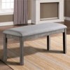 NicBex Dining Table Set for 6 Rustic Style Dining Set Grey Finish with 6 Fabric Seat for Kitchen, Dining Room - 2 of 4