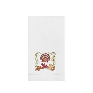 C&F Home Scallop Shell Woven Kitchen Towel - 1 of 4