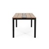 Lindsey Rectangular Outdoor Dining Table: Acacia Wood, Metal Frame, 6-Seater - Christopher Knight Home - 4 of 4