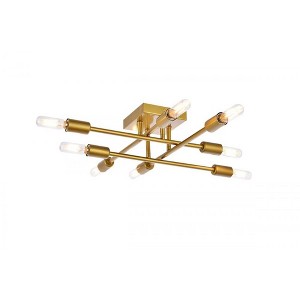 Elegant Lighting Script 8 lights brass flush mount - 1 of 4