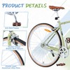 Hybrid Sports Road Bike For Men And Women, Single Speed Retro Style 700C Road Bike, Steel Frame, Double Caliper Brakes, City Commuter Bicycle - 3 of 4