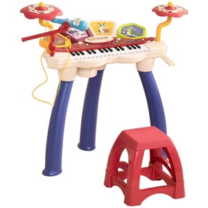 Baofuwish Kids Piano & Drum Set,2-in-1 Musical Toy with 32-Key Keyboard,Lights, Microphone & Stool, Fun Interactive Play for Boys & Girls - 1 of 4