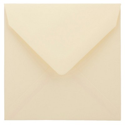 JAM Paper 5 x 5 Square Invitation Envelopes with Euro Flap Ivory 2792256