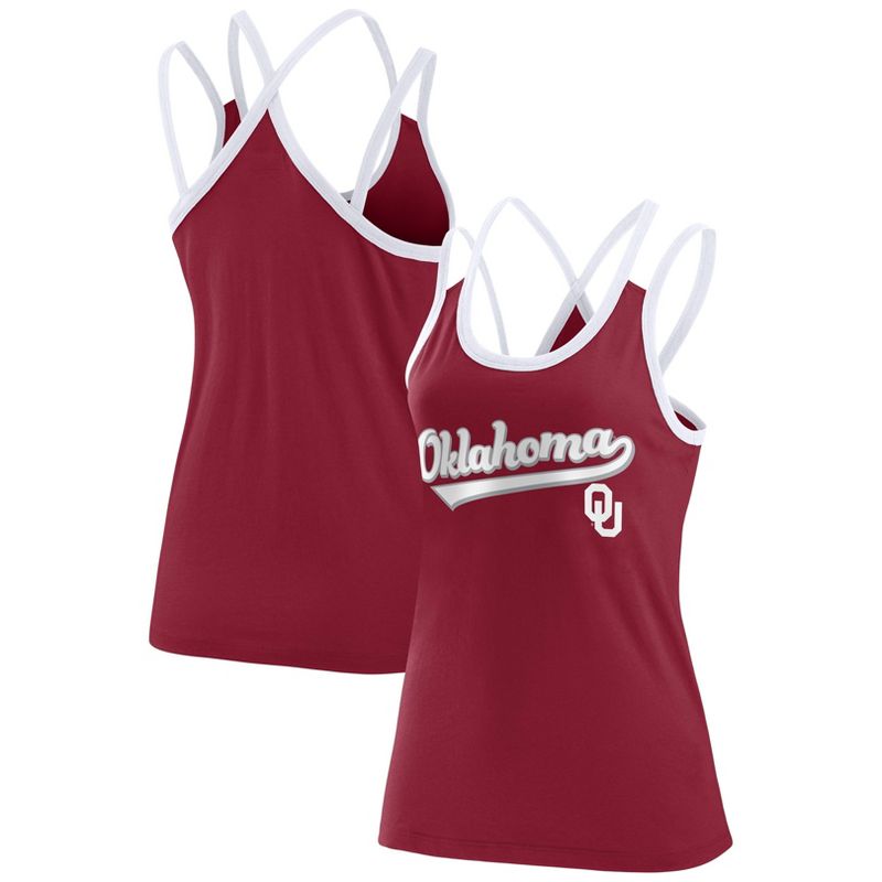 NCAA Oklahoma Sooners Women&#39;s Two Tone Tank Top, 1 of 4