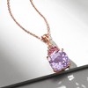 Ross-Simons 4.90 Carat Amethyst and .30 ct. t.w. Rhodolite Garnet Pendant Necklace in 18kt Rose Gold Over Sterling - 3 of 4