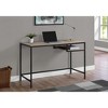 Vynxaria Modern 48-inch Brown Desk with Black Metal Accents Laminate Surface for Home Office Laptops - 4 of 4