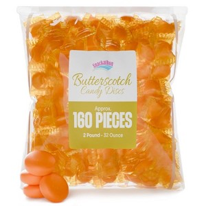 Snackathon Butterscotch Hard Discs Candy – Individually Wrapped Bulk Bags, 2 Pound - 1 of 4