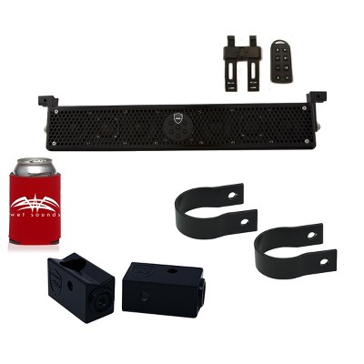 Wet Sounds Stealth 6 Ultra HD Black + UTV Mounting Kit, Slider bracket & Round 1.75" Tube clamp