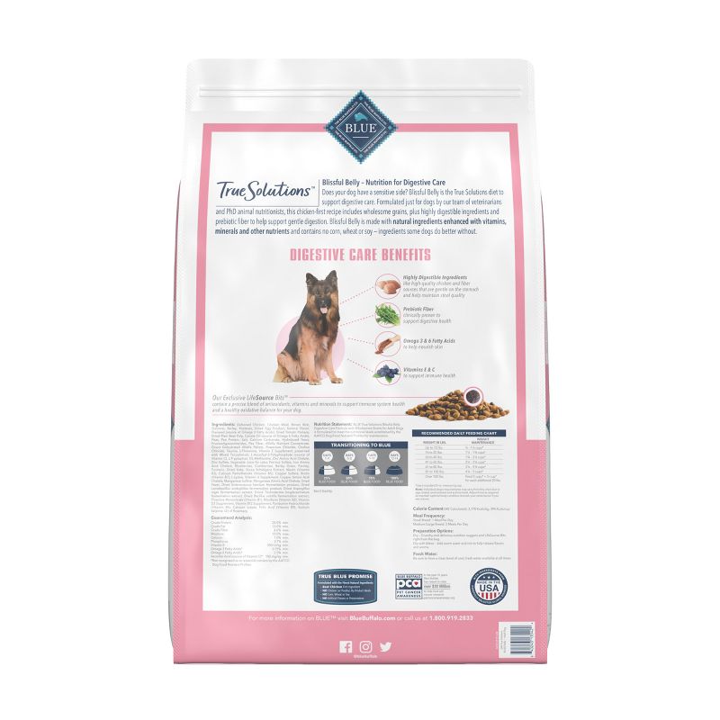 Blue Buffalo True Solutions Blissful Belly Digestive Care Chicken Flavor Adult Dry Dog Food, 3 of 11