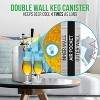NutriChef 128 oz. Homebrew Double Wall Mini Keg Beer Dispenser with CO2 Regulator PKBRTP299 - 2 of 4
