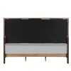 64.25" Queen Bed Carena Bed Light Gray Fabric White Brown Finish - Acme Furniture: Upholstered Headboard, Wood Frame, Box Spring Required - 2 of 4