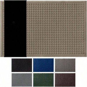 Front Door Indoor Outdoor Ultra Absorbent HydroAbsorb Doormat Beige Stain and Fade Resistant Captures Dirt - 1 of 4