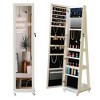 BDELITE 66" Full Length Mirror 360° Swivel Jewelry Cabinet - 15.75*15.75*64.96 Inch,White - 2 of 4