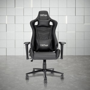 Vynxaria Techni Sport Ergonomic High Back Racer Style PC Gaming Chair, Black - 1 of 4