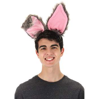 HalloweenCostumes.com  Bendy Bunny Ears Gray Headband, Pink/Gray