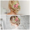 Unique Bargains Women's Convenient Simulated Flowers Side Comb 1 Pc - 4 of 4