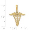 Black Bow Jewelry 14k Yellow Gold Polished Caduceus Pendant - 4 of 4