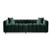 87" Velvet 3-Seater Modular Loveseat with Metal Legs & 2 Pillows - 4 of 4