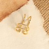 SOHI Women's Crystal Silver Party Nail Ring - 2 of 4