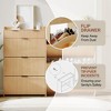 Narrow Shoe Storage Cabinet with 3 Flip Drawers & 2 Top Drawers – Farmhouse Fluted Wooden Shoe Organizer for Entryway, Hallway - 4 of 4
