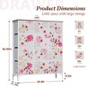 ZACHVO 12-Drawer Exclusive Pink Flower Fabric Dresser – 3×4 Tall Chest with Water-Resistant Wood Top, Anti-Tip Kit & 4 Adjustable Feet - 4 of 4