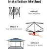 13x13 Ft Pop Up Canopy Tent with Mosquito Netting &  Carrying Bag, Instant Portable Shelter, Heavy Duty Foldable Gazebo for Outdoor Backyard - 4 of 4