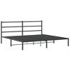 vidaXL Metal Bed Frame with Headboard Black 76 in.x79.9 in. King - 2 of 4