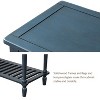Kumasinova 42"Console Table with 2 Small Drawers and Glass Doors,Modern Entryway Table with Wood Frame for Hallway,Living Room,Blue - 3 of 4