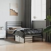 vidaXL Metal Bed Frame with Headboard and Footboard Black 39.4 in.x78.7 in. - 3 of 4