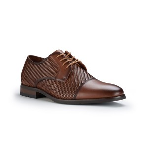 Ferro Aldo Mens Franco MFA19731 Woven Classic Cap-toe Lace Up Derby Dress Shoes - 1 of 4