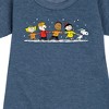 - Peanuts - Group Skate Graphic Short Sleeve Fleece Dress - 2 of 4