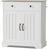 Jojoka Modern Buffet Cabinet, White Coffee Bar with Grille Design, Adjustable Shelves & Anti-Tip, Versatile Storage for Kitchen, Living Room - 2 of 4