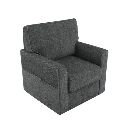 Dexmalle 360° Swivel Chair Accent Barrel Armchair Swivel Sofa with Side Pockets