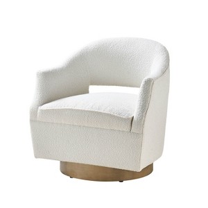 Eva Transition Upholstered Swivel Chair With Flared Arms | ARTFUL LIVING DESIGN - 1 of 4