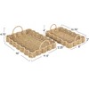 Household Essentials Woven Scalloped Trays, Set of 2 - 3 of 4