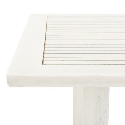 White and Blue 3-Piece Bar Height Patio Bistro Set