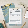 Okuna Outpost 2 Pack Decorative Blue Marble Clipboards, A4 Letter Size with Gold Low Profile Metal Clip (9 x 12 In) - 2 of 4