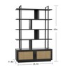 5-Tier Bookshelf with Storage Cabinet and Door, 71.1 Inch Tall Industrial Bookcase with Open Shelves for Living Room Bedroom - 2 of 4