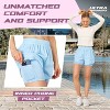 Ultra Performance Gym Shorts Women Pack of 2, Nylon Compression Workout Shorts Women with Liner - 2 of 4