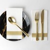 Next Level Stuff Cloth-Like Dinner Napkins – White with Gold or Silver Border, Elegant Disposable Party & Wedding Paper Napkins - 2 of 2