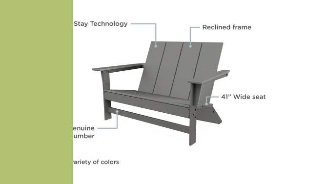Moore POLYWOOD Patio Loveseat - Threshold™, 2 of 8, play video