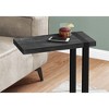 Monarch Specialties Accent Table, C-shaped, End, Side, Snack, Living Room, Bedroom, Black Laminate, Black Metal, Contemporary, Modern - 3 of 4