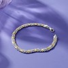 Ross-Simons Sterling Silver and 14kt Yellow Gold Byzantine Station Bracelet Size 7 - 3 of 4