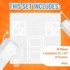 Strictly Briks Classic Stackable Baseplates, Building Bricks For Towers, Shelves, White, 4 Base Plates & 30 Stackers, 10x10 Inches - 3 of 4